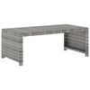 vidaXL 5-tlg. Garten-Lounge-Set mit Auflagen Poly Rattan Grau