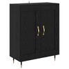 vidaXL Highboard Schwarz Eichen-Optik 69,5 x 34 x 180 cm Holzwerkstoff
