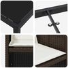 vidaXL Garten Essgruppe mit Kissen 5 pcs Braun Poly-Rattan