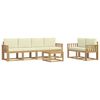 vidaXL Outdoor-Sofagarnitur 7 Stk. Wei&szlig; und Creme