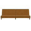 vidaXL Schlafsofa 2-Sitzer mit Fu&szlig;hocker Braun Samt