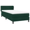 vidaXL Boxspringbett mit Matratze Dunkelgr&uuml;n 90x220 cm Samt