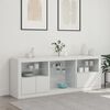 vidaXL Sideboard mit LED-Leuchten Wei&szlig; 181,5x37x67 cm