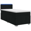 vidaXL Boxspringbett mit Matratze Schwarz 100 x 200 cm Stoff