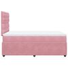 vidaXL Boxspringbett mit Matratze Rosa 120x200 cm Samt