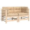 vidaXL Ecksofas mit Kissen 2 Stk. Massivholz Kiefer