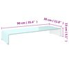 vidaXL TV-Aufsatz/Monitorerh&ouml;hung Glas Gr&uuml;n 90x30x13 cm