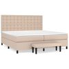 vidaXL Boxspringbett Matratze Cappuccino-Braun 200x200cm Kunstleder