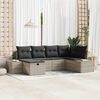 vidaXL Sofa Set mit Kissen 7 pcs Poly-Rattan