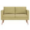 vidaXL 2-Sitzer-Sofa Stoff Gr&uuml;n