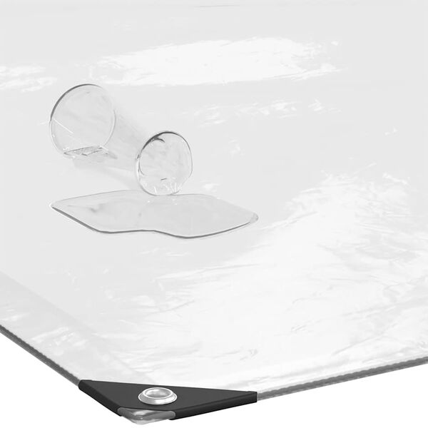 vidaXL Transparente Plane mit &Ouml;sen 5x12 m Polyethylen