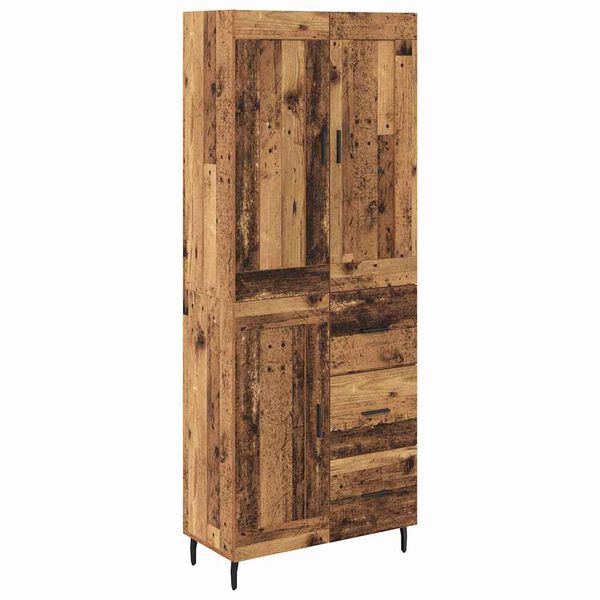 vidaXL Highboard mit Schubladen 2 pcs Altholz Holzwerkstoff