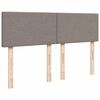 vidaXL Boxspringbett mit Matratze Taupe 140x190 cm Stoff