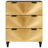 vidaXL Sideboard Schwarz und Gold 60 x 33 x 75 cm Massivholz Mango