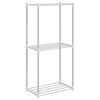 vidaXL Tubular Shelf mit Speicher Wei&szlig; 42.5 x 27 x 91.5 cm Aluminium