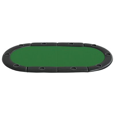 vidaXL Poker-Tischauflage Klappbar 10 Spieler Grün 208x106x3 cm