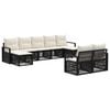 vidaXL Gartensofa-set 9 pcs Schwarz Poly-Rattan