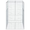 vidaXL Gabione mit Deckel 100x100x150 cm Verzinktes Eisen
