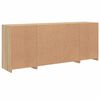 vidaXL Sideboard mit LED-Leuchten Sonoma-Eiche 163x37x67 cm
