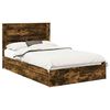 vidaXL Aufbewahrungsbett Ger&auml;ucherte Eiche 135 x 190 cm Holzwerkstoff