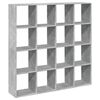 vidaXL B&uuml;cherregal Betongrau 137,5x29x137,5 cm Holzwerkstoff