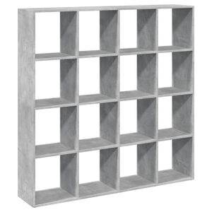 vidaXL B&uuml;cherregal Betongrau 137,5x29x137,5 cm Holzwerkstoff