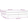 vidaXL Boxspringbett mit Matratze Grau 200x200 cm Kunstleder