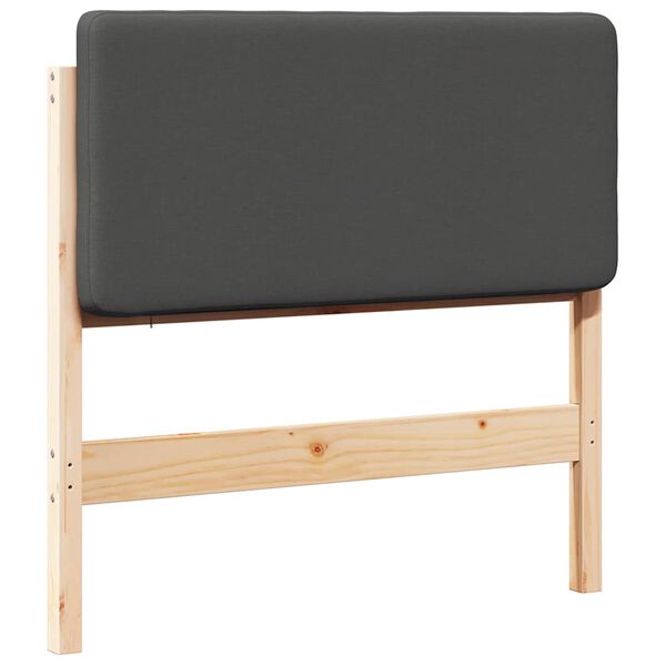 vidaXL Gepolstertes Kopfteil mit Kopfteil Braun und Dunkelgrau 80 cm