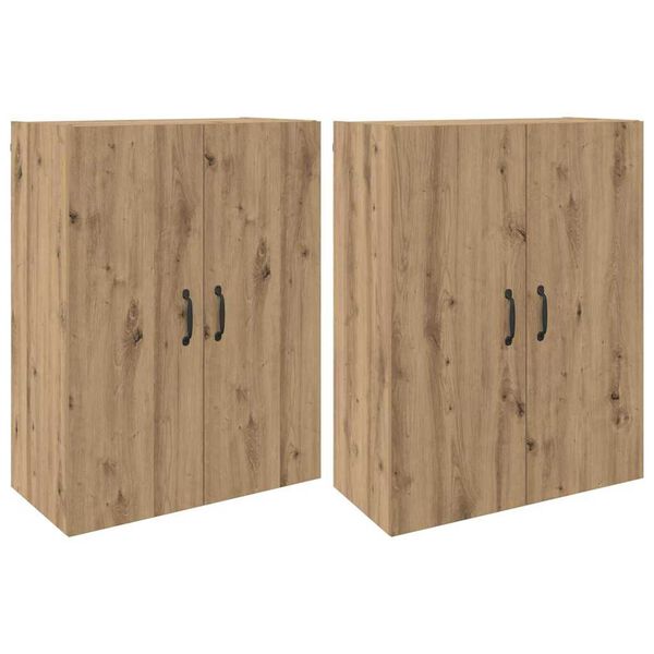 vidaXL Wandschrank 2 pcs Artisan-Eiche 69,5 x 34 x 90 cm Holzwerkstoff