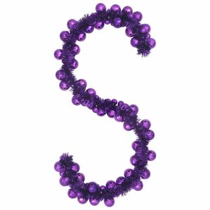vidaXL Weihnachtskugelgirlande Lila 186 cm Polystyrol