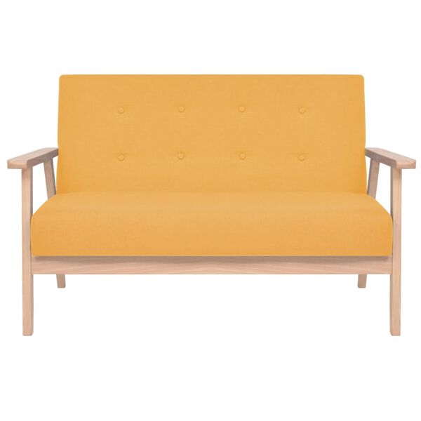 vidaXL Sofa-Set 2-tlg. Stoff Gelb