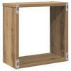 vidaXL Würfel-Wandregale 2 Stk. Artisan-Eiche 30x15x30 Holzwerkstoff