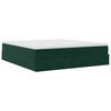 vidaXL Ottoman-Bett mit Matratze Dunkelgr&uuml;n 180x200 cm Samt