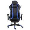 vidaXL Gaming-Stuhl mit Fu&szlig;st&uuml;tze Drehbar Blau PVC