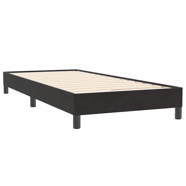 vidaXL Boxspringbett mit Matratze Schwarz 80x220 cm Samt