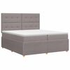 vidaXL Boxspringbett mit Matratze Taupe 160 x 200 cm Stoff