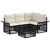vidaXL Gartensofa-set 5 pcs Schwarz Poly-Rattan