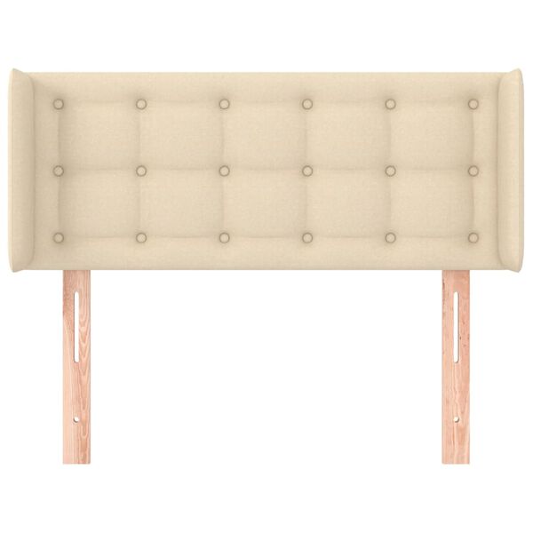 vidaXL Kopfteil mit Ohren Creme 103x16x78/88 cm Stoff