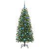 vidaXL K&uuml;nstlicher Weihnachtsbaum mit 150 LEDs Gr&uuml;n 150 cm PE und PVC