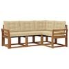 vidaXL Outdoor-Sofagarnitur mit Kissen 4 pcs Natur und Beige