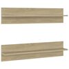 vidaXL Wandregale 2 Stk. Sonoma-Eiche 80x11,5x18 cm Holzwerkstoff
