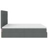 vidaXL Ottoman-Bett mit Matratze Dunkelgrau 180x200 cm Stoff