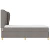vidaXL Boxspringbett mit Matratze Dunkelgrau 90x190 cm Taupe Stoff