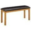 vidaXL Esstischbank 95 x 32 x 45 cm Massivholz Eiche Schwarz