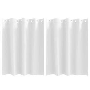vidaXL Verdunkelungs-Vorh&auml;nge mit Ringen 2 pcs Reinwei&szlig; 140 x 140 cm