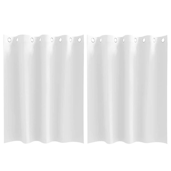 vidaXL Verdunkelungs-Vorh&auml;nge mit Ringen 2 pcs Reinwei&szlig; 140 x 140 cm
