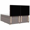 vidaXL Boxspringbett mit Matratze Taupe 180x200 cm Stoff