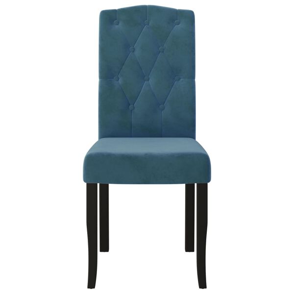 vidaXL Esszimmerst&uuml;hle 4 Stk. Blau Samt