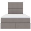 vidaXL Bett mit Stauraum und LED mit LED Taupe 120 x 190 cm Polyester
