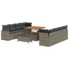 vidaXL Gartensofa-set 11 pcs Grau Poly-Rattan